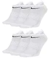 NIKE 6 X Herren Damen Everyday DRI FIT Füsslinge 2 X 3er Pack SX7678, Farbe:Weiß, Größe:L = 42-46