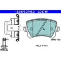 ATE 13.0470-2749.2 Bremsbelagsatz für AUDI VW SEAT SKODA Bremse Bremsbeläge