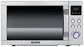 Severin MW 7774 Mikrowelle Edelstahl (gebürstet), Silber 900W Grillfunktion, mit Pizzafunktion, Heißluft-Funktion