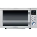 Severin Mikrowelle MW 7774, mit Heißluft & 1950 Watt Grill, 900 Watt, silber, mit Drehteller, Garraum 25 Liter