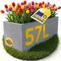Pflanzkübel rechteckig Vulkan Blumenkasten mit Wasserspeicher Balkon Blumenkübel
