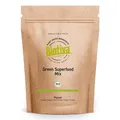 Green Superfood Mix Pulver Bio 400g - Gerstengras Weizengras Spirulina Chlorella Moringa Löwenzahnwurzel Brennnessel Kelp & Matcha - Mix aus 9 Superfoods - Biotiva