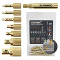 ruthex 7x Lötspitzen/Einschmelzhilfe Set - Lötkolbenspitzen für ruthex Gewindeeinsätze M2 / M2.5 / M3 / M4 / M5 / M6 / M8 - #2-56/ #4-40/ #6-32/ #8-32/ #10-24/1/4" mit Lötkolben Adapter 900M/T18