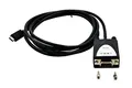EXSYS EX-2311-2F USB 2.0 C Stecker auf 1x Seriell RS-232 1.8 m Kabel mit 9 Pin Buchse LED Anzeige Schwarz