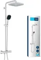 GROHE Vitalio Comfort 250 Duschsystem, Quickfix, mit Thermostatbatterie für die Wandmontage, chrom (26696001)