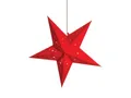 Roter 60cm Weihnachtsstern, Dekostern, faltbar mit Kabel und Schalter, E14, 230V