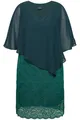 Ulla Popken große Größen Abendkleid 58+ dunkelgrün Abendkleid Chiffon Cape