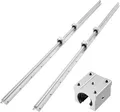 VEVOR Linearführungen SBR20, 2er-Pack 2000 mm Linearschienen & 4 Stk. Gleitblöcke, vollumfänglich gelagerte Welle, Führungsschienen für Schneid-, Schleif-, Fräs- & Bohrmaschinen