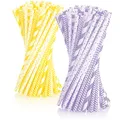 COM-FOUR® 200x Papier-Trinkhalme - Umweltfreundliche Strohhalme für Party, Geburtstag, Hochzeit und Abschlussfeier - nachhaltige Trinkröhrchen