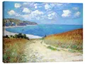 Posterlounge Leinwandbild Claude Monet, Strandweg durch den Weizen bei Pourville, Arztpraxis Maritim Malerei