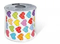 Papier Toilette Fantasie Bunte Hearts Paper Design