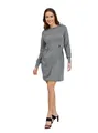 ORSAY Graues gemustertes Damen Kleid Sommerkleider | Leichte und luftige Looks | Trendige Sommermode | Stylische Damenkleidung | Moderne Kleider | Sommer-Trends | Vielseitige Kleiderkollektion L