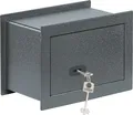 Burgwächter Wand Tresor mit Schlüssel - Einbautresor Pure Safe PSW 110 K - Mini Tresor für Wandbefestigung, Stahl anthrazit