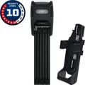 Abus Faltschloss BORDO ALARM XPlus 6000KA/90 + Halter Stahl, L=900mm, B=5mm, sch