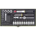PROXXON-Feinmechaniker-Satz Steckschlüsselsatz Ratsche 1/4" Vierkant 36 tlg.