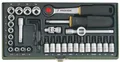 Proxxon Feinmechaniker-Steckschlüsselsatz 36-teilig mit 1/4'' Ratsche 23080 NEU