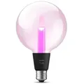 Philips Hue E27 White & Color Ambiance G125 - Smarte Lampe Weiß- und Farblicht - handgeblasenen aus kristallklarem Glas