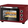 WOLTU Mini Backofen 21 L, elektrischer Minibackofen, Miniofen, Pizzaofen, 1280 W, 100-230 °C, Timer 60 Min., Ober-/Unterhitze, Doppelverglasung, Rot - Rot