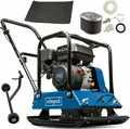 Scheppach Benzin Rüttelplatte HP2000S - 25 kN | 6,5PS | 104kg | 30cm Verdichtungstiefe | Vorlaufgeschwindigkeit 25 m/min | Plattengröße 550x440 mm
