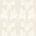 Bricoflor Elegante Tapete mit Ranken Blätter Vliestapete in Creme Weiß für Schlafzimmer und Esszimmer Helle Vlies Textiltapete mit Blatt Ornament