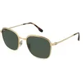 Ray-Ban RB3720 Unisex-Sonnenbrille Vollrand Eckig Metall-Gestell, gold