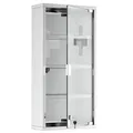 HOMCOM Medizinschrank, BxHxT: 30 x 60 x 12 cm, silberfarben, abschließbar