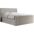 MKS Boxspringbett, Beige, Textil, 2-Sitzer, H3, Rechteckig, 200x200 cm, Schlafzimmer, Betten, Boxspringbetten
