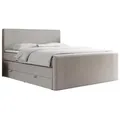 BOXSPRINGBETT KING DOREN 200/200 Beige Struktur - H3