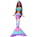 Barbie  Brooklyn Zauberlicht Meerjungfrau Puppe (leuchtet), Barbie Dreamtopia - Bunt