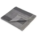 La Vida Sesselschoner Überwurf Tages-Decke grau gestreift - Oeko-TEX® Zertifiziert, 200x50 cm, Sofaläufer mit Fransen, Baumwollmischung bis 40 °C waschbar, Schutz für Sessel, Sofa, Couch & Bett