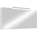 Mid.you Spiegelschrank Spree, Weiß, Glas, 6 Fächer, 120x60x20 cm, FSC Mix, Soft-Close-System, Badezimmer, Badezimmerspiegel, Spiegelschränke