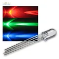 25 LED 5mm steuerbar RGB 4-polig Rainbow 3-Chip LEDs, rot grün blau Multicolor