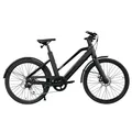 Keskin eBike E-Bike Cityrad cBike1V - Minimalistisches Design City E Bike Damen 26 Zoll Pedelec, 8 Gang Shimano Shimano Schaltwerk, Kettenschaltung, Heckmotor, 432 Wh, (26 Zoll Elektrofahrrad – Ideal für Fahrer von 155 cm bis 175 cm Körpergröße, Akku-Ladegerät, Werkzeug, Beleuchtung, Schlüssel), mit Drehmomentsensor, integriertes App-Display, StVZO-konform, Schwarz Matt