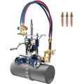 VEVOR Manuelle Rohrschneidemaschine, 5–50,8 mm dicke Rohranfasmaschine mit Kette, 0°-45° einstellbarer Winkel-Gasschneidemaschine mit 3 Spitzen, tragbarer Brenner-Anfas-Gasschneider