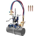 VEVOR Manuelle Rohrschneidemaschine, 5–50,8 mm dicke Rohranfasmaschine mit Kette, 0°-45° einstellbarer Winkel-Gasschneidemaschine mit 3 Spitzen, tragbarer Brenner-Anfas-Gasschneider