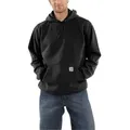 Herren Kapuzensweater Loose Fit HOODED SWEATSHIRT, schwarz, Größe L - schwarz - L