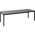 Beliani Gartentisch TOFANE Grau Schwarz 198x90x77