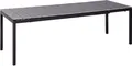 BELIANI Gartentisch Grau Kunstholz und Aluminium Ausziehbar für 8 Personen 198/248x90 cm Rechteckig Modern Outdoor Terrasse Garten Möbel