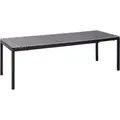 Gartentisch Grau Kunstholz Und Aluminium Ausziehbar Für 8 Personen 198/248x90 Cm Rechteckig Modern Outdoor Terrasse Garten Möbel