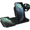 Logitech Powered 3-IN-1 DOCK für Telefone iPhone AirPods Apple Watch Samsung LG Schwarz - Schwarz