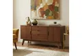 IDIMEX Sideboard TIVOLI, Wohnzimmer Kommode Massivholz mit Schubladen Skandi Kastanie Finish