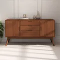 Sideboard aus Kiefer Massivholz mit 2 Türen und Schubladen skandi Design