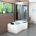 Kombination Badewanne Dusche K55-L33-EC Duschtempel 170x100 cm