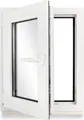 Kellerfenster Kunststoff weiß Dreh-Kipp 50x80 cm(BxH) DIN Links 2 -fach Glas Dichtung Schwarz