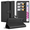 Cadorabo Hülle kompatibel mit Samsung Galaxy A71 5G Handyhülle aus Kunst Leder Flip Klappbare Stoßfeste Magnetische [Standfunktion] [Kartenfächern] Cover Hülle für Galaxy A71 5G Tasche in Schwarz