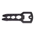 Herbertz Mini Tool, AISI 420 Stahl, rostfrei, 7 Funktionen, schwarze Beschichtung