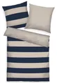 TOM TAILOR HOME Bettwäsche BOLD STRIPES in Gr. 135x200cm, 155x220cm oder 200x220cm, Renforcé, 2 teilig, new bedroom, mit farbigem Markenreißverschluss, Dark Navy & Sunny Sand