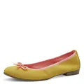 Tamaris Damen Klassische Ballerinas, Frauen Flats,Comfort Lining,TOUCHit-Fußbett,Slip-ons,klassisch elegant,Ballerinen,Yellow Comb,37 EU