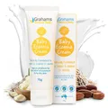 Grahams Natural Baby Ekzem Creme für Babys & Kinder (0–12 Jahre) - Pflege bei trockener, empfindlicher & zu Ekzemen neigender Haut - Mit kolloidalem Hafer & Shea Butter - Kortisonfrei, 75 g