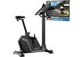 Skandika Ergometer für Zuhause, Cykling P10, mit 32 Widerstandstufen, Magnetbremse (13 Programme - Bluetooth - App-Verbindung, Kinomap, Handpulssensoren), bis 135 kg und 200 cm, LCD-Display, Transportrollen, Tablet-Halterung
